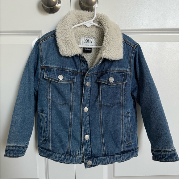 Zara toddler boy mickey disney denim jacket with fleece lining - Picture 5 of 7